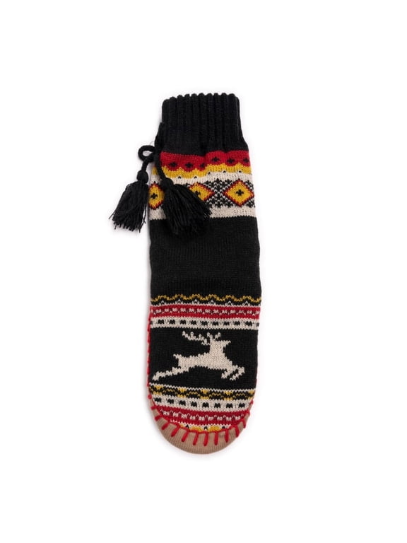 Kid's 50th Anniversary Slipper Socks - Black, S (8-10)