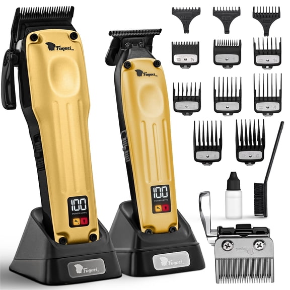 Fagaci Professional Hair Clippers for Men with Superior Precision, Brushless Motor Barber Clippers and Trimmers Set
