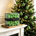thumbnail image 6 of STPToys 44Pcs Christmas Lime Green Velvet Ornament Balls Assorted Sizes With Hanging Loops For Xmas Tree Holiday Home Decor, 6 of 9