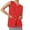 Red, variant on Womens Sleeveless Button Down Round Neck Knitted Tank Tops Casual Cardigan Sweater Vest