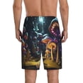 thumbnail image 4 of Lsque Purple Glowing Mushroom Mens Sleep Pajama Shorts,Short Pajama Pants, Cotton Ultra-Soft Knit-X-Large, 4 of 9