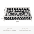 thumbnail image 3 of Handicrafts Home Moroccan Pattern Inspired Trays Ideal Ottoman Multipurpose Serving Tray or Simply Use as a Decorative Trays (11x17 Inches, Grande Negra), 3 of 6