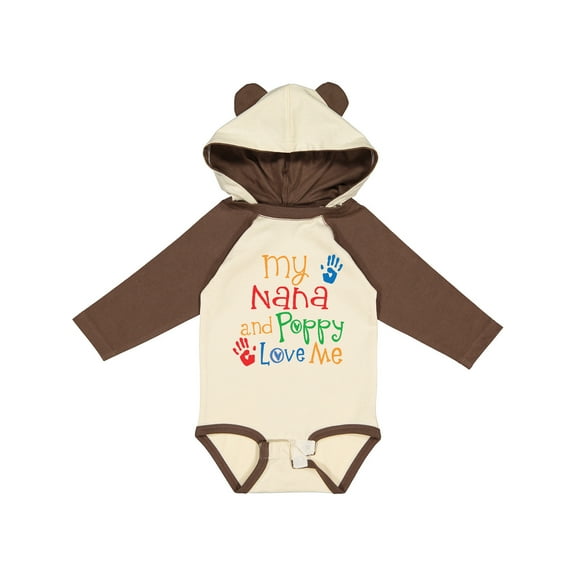 Inktastic Nana and Poppy Love Me Boys or Girls Long Sleeve Baby Bodysuit