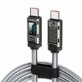 thumbnail image 2 of USB C To USB C Cable PD100W Fast Charge Cord Data Cord 480mbps Data Transfer With LED Display For Phone, Tablet, Laptop, 2 of 10