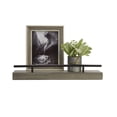 thumbnail image 4 of Melannco 24-inch Distressed Grey Wood with Metal Railing Shelf, 4 of 8