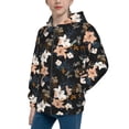 thumbnail image 2 of Naloa Lilies Flowers Teenage Zipper Hoodie, Long Sleeve Zip Up Hoodies Casual Jackets Tops for 7-12 Years-Small, 2 of 6
