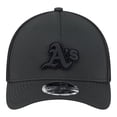 thumbnail image 2 of Men's New Era  Black Athletics Badged M-Crown A-Frame 9FORTY Trucker Adjustable Hat, 2 of 7