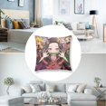 thumbnail image 4 of Kamado Nezuko Pillow Case Soft Pillow Cover Pillowcase Decorative Cushion Cover Home Decor 18 "x18 ", 4 of 8