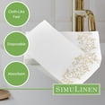 thumbnail image 2 of SimuLinen Hand Towels – Decorative GOLD Floral – Durable, Cloth Like & Disposable – Guest Towels & Bathroom Towels (17”x12” – Box of 100)…, 2 of 6
