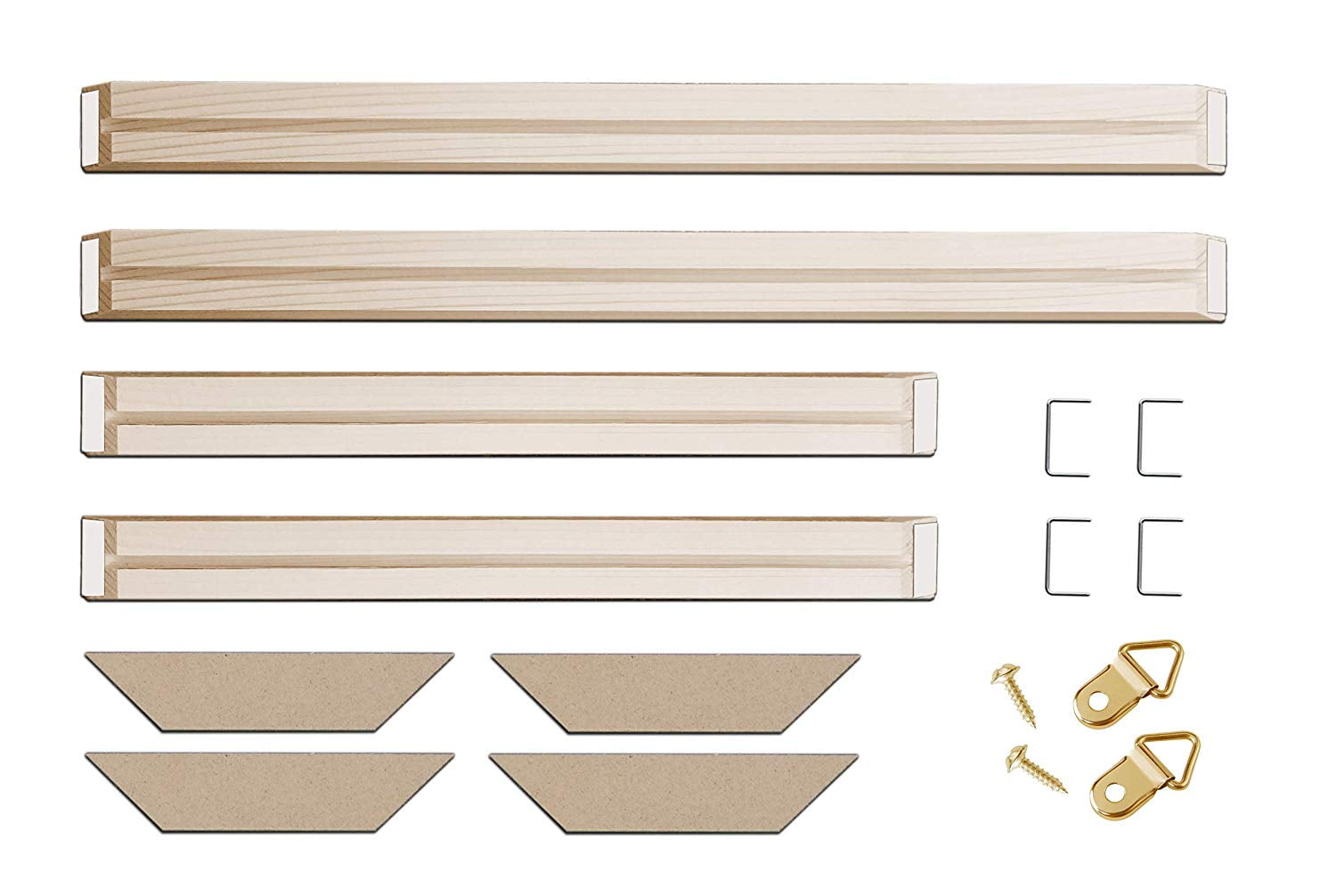 Canvas Stretcher Bars 16x20 Inch, Wood Canvas Frame Kit, Easy to Assemble  Canvas Stretching System, Gallery Wrap Oil Frame Kits Canvas Wood Stretcher