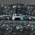 thumbnail image 2 of Next Level Dark Grey/Blue 3-Piece Microfiber Comforter Set - Twin, 2 of 5