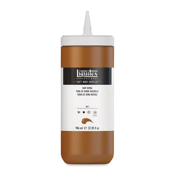 Liquitex Soft Body Artist Acrylics - Raw Sienna, 946 ml