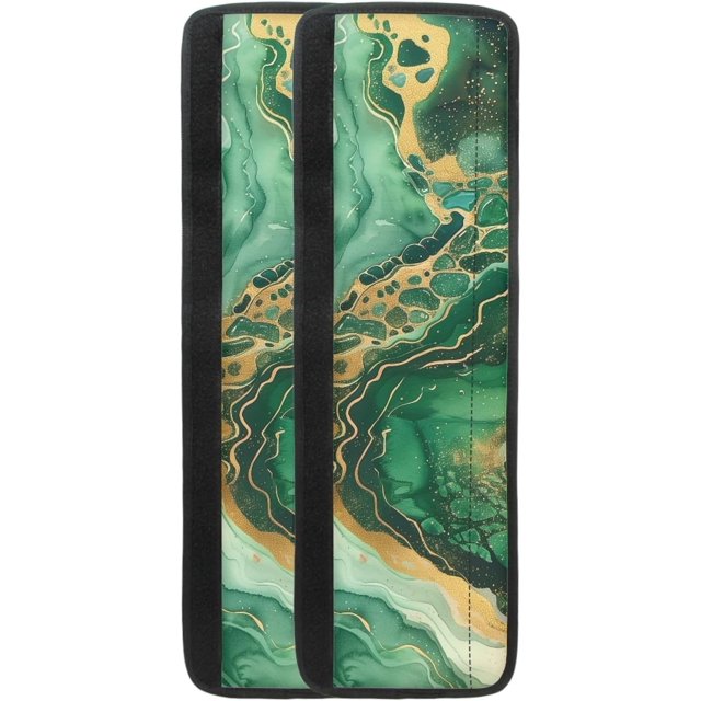 NETILGEN Green Marble Refrigerator Door Handle Covers 2 PCS, Anti-Skid Washable Protector for Fridge Oven Dishwasher Keep Off Fingerprints Liquid Oil Stain Food Spot Indoor Home Decor