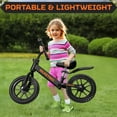 thumbnail image 5 of WLRETMCI Kid Balance Bike, 12'' Toddlers Training Bicycle for 2-5 Years Old Boys Girls, Lightweight with Lighting up Wheels, Black, 5 of 8