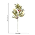 thumbnail image 3 of Iumwxz Artificial Pine Branches with Red Berries and Cones for Christmas Decor 50cm Long Plastic Faux Greenery Sprig for Tabletop Vase or Tree Decoration, 3 of 6
