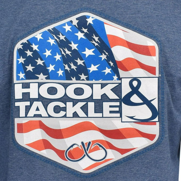 Hook & Tackle Men's Star Spangled Performance Fishing Long-Sleeve Shirt