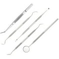 thumbnail image 4 of Seitruly Mouth Mirror Set Stainless Steel Portable Remover Tool Care Health Tweezers Professional Tooth Home Cleaning Plaque Type2 NO2, 4 of 6