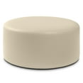 thumbnail image 5 of Jaxx Candler Round Coffee Table Ottoman, Large, 36-Inch, Premium Faux Leather, Natural, 5 of 8