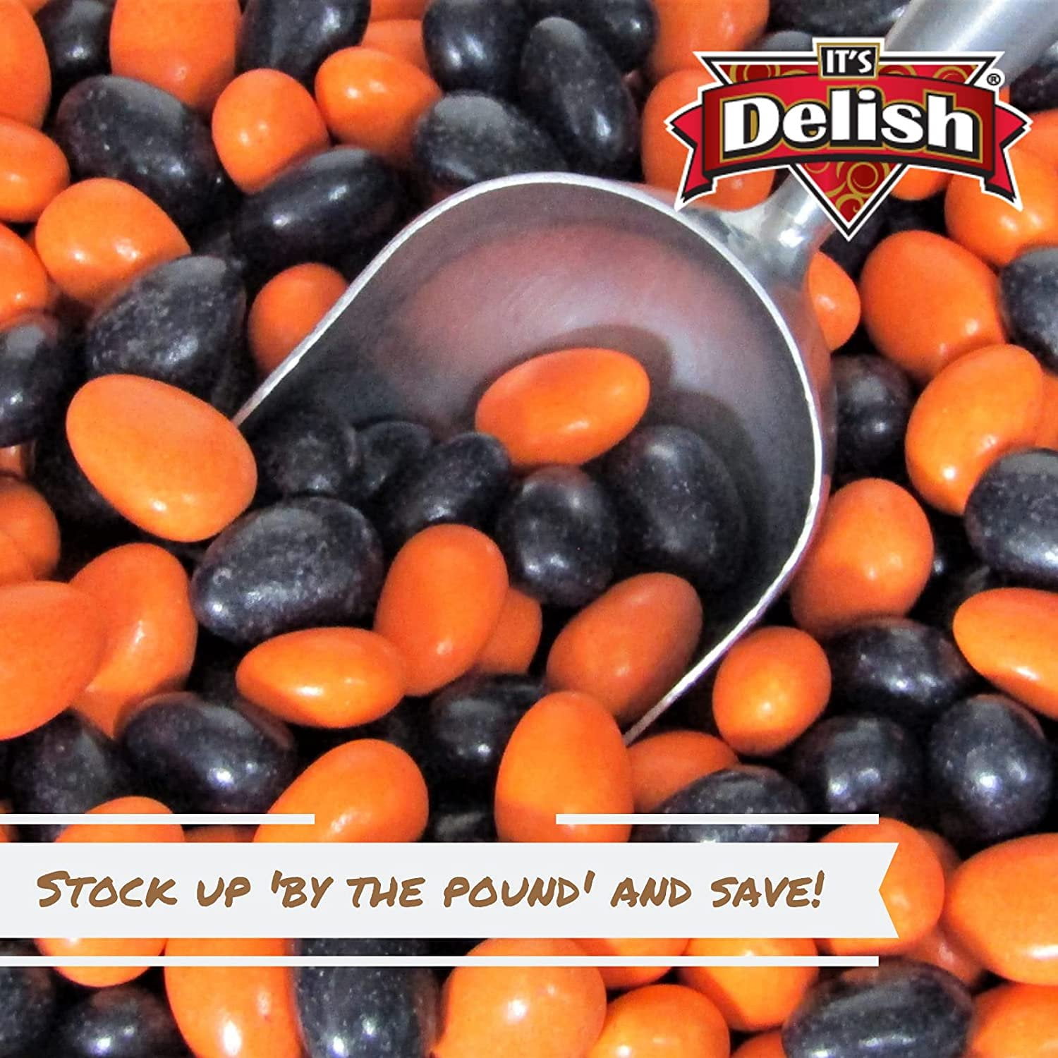 Halloween Black & Orange Jordan Almonds by Its Delish, 3 LBS Bulk  Sugared Almond Nut with Sweet Hard Candy Coating - Perfect for Wedding, Bridal and Baby Showers,- USA Made, Vegan & Kosher