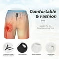 thumbnail image 5 of Balery The Sunset of Dandelion Mens Swim Trunks Swim Shorts for Men Quick Dry Inseam Beach Shorts with Compression Liner Pocket-Small, 5 of 9