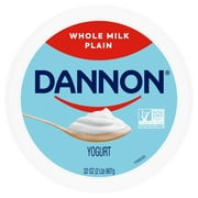 Dannon Plain Whole Milk Yogurt Quart, 32 oz