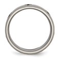 thumbnail image 5 of Auriga Fine Jewelry Titanium Brushed and Polished Cross Laser Design 8 mm Beveled Edge Band for Women Size 12, 5 of 6