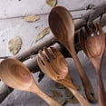 thumbnail image 5 of VogueV Tableware | Tableware Fork Kitchen Cooking 2Pcs Large Utensils Natural Spoons Wooden Wooden Kitchen，Dining & Bar, 5 of 7