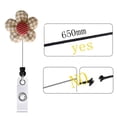 thumbnail image 4 of Visland 4PCS Flower Retractable Name Badge Reel Staff Work Card Holder Chest Pocket Clip ID Tag Card Accessories Clip, 4 of 6
