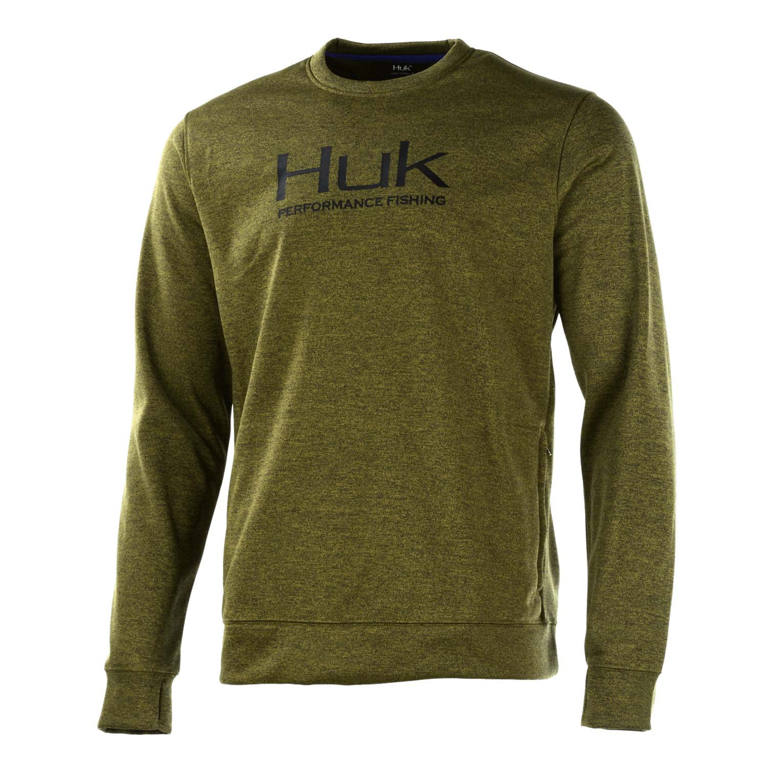 Huk Men's Hull Tech Full Zip Black XXX-Large Fishing Pullover With Hood 