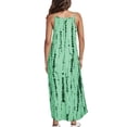 thumbnail image 4 of Sexy Dance Beach Sun Dress for Womens Casual V Neck Loose Long Dress Tie Dye Flowy Pleated Dress Summer Holiday Maxi Dress, 4 of 5