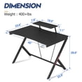 thumbnail image 7 of MOTPK 45 Inch Carbon Fiber Computer Gaming Desk w/ Monitor Shelf, Black, 7 of 7