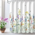 thumbnail image 3 of Cortina de ducha LIVILAN Floral Watercolor 180 x 210 cm con ganchos, 3 of 7