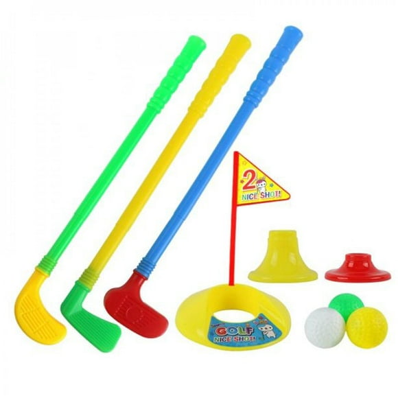 Mini Golf Club Set for Children Kids Outdoor Sports Games tools Multicolor Plastic