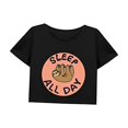 thumbnail image 3 of Camiseta de cuello redondo para mujer, disfraz corto para vacaciones, desplazamientos, regalo para mujer M, 3 of 7