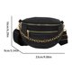 thumbnail image 5 of Bolso Bandolera Bolso de pecho para mujer con cadena de mezclilla vintage para oficina, viaje, Bolso de compras (negro), 5 of 8