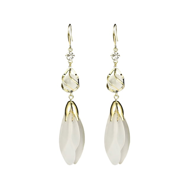 Fiudx Pendientes Largos de Cymophane con Borlas, Pendientes de Moda Brillantes, Regalo Maravilloso