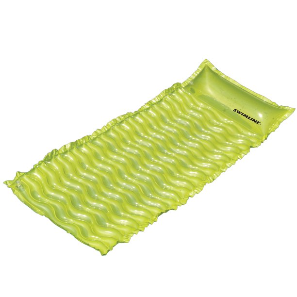 70Inch Inflatable Lime Green Bubble Swirled Swimming Pool Air Mattress Float