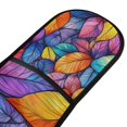 thumbnail image 4 of Yayeee Double Oven Mitt Kitchen Heat Resistant Baking 35" x7" Quilted Glove, Colorful Leaves, 4 of 6