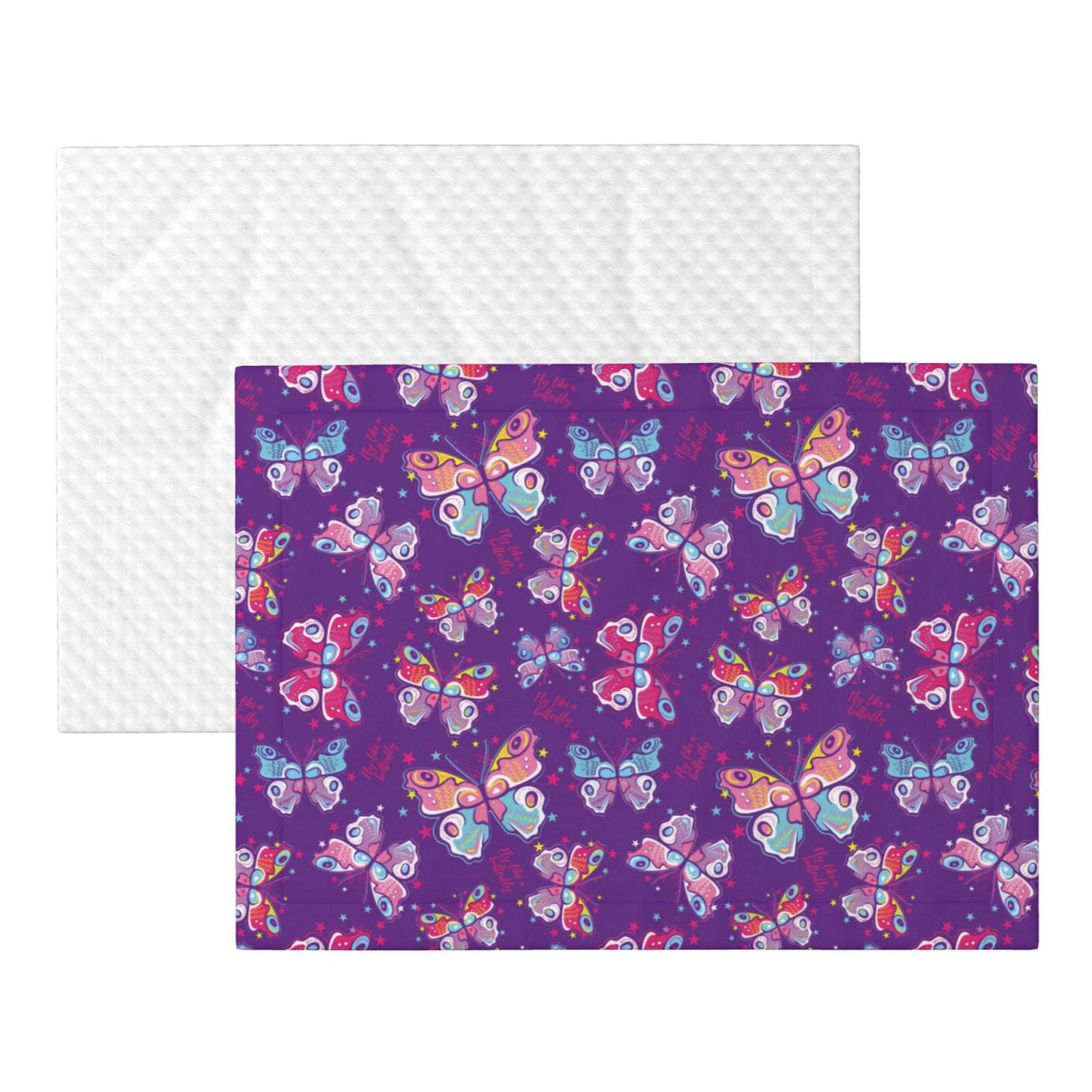 Naloa Bright Butterflies Dog Blanket, 3 Sizes Cat Blanket for Indoor Cats Large Medium Small Dog Gifts-Large