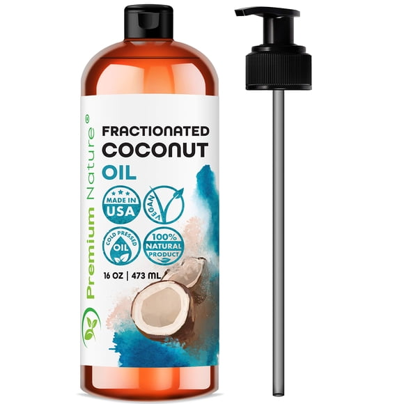 Fractionated Coconut Oil Massage Oils - Clear Liquid Natural & Pure Body Oil Carrier Massage Oil 473 ml (16 fl oz) Pump Included