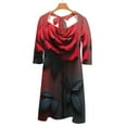 thumbnail image 6 of Romantic Rose Red And Grey Dress Summer Dresses Woman Street Style Big Size Casual Dress, 6 of 9