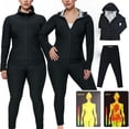 thumbnail image 5 of Purcolt Women's Plus Size 2 Pieces Sweat Set Lightweight Hooded Jacket and Stretchy Leggings Anti Rip Training Fitness Suit for Workout Gym Sport, 5 of 9