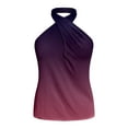 thumbnail image 2 of Aayomet Tank Top for Women Womens 2023 V Neck Camisole Leaf Print Tanks Tops and Blouse,Purple XXL, 2 of 3