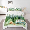 thumbnail image 2 of Erosebridal Happy Camping Bedding Twin Comforter Set, RV Camper Down Comforter, Cartoon Camp Decor, Ultra Soft 2 Pieces, 2 of 7
