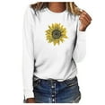 thumbnail image 1 of Pompotops T-shirt à Manches Longues et Col Rond Imprimé Femme Chemisier, 1 of 5