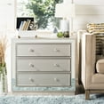 thumbnail image 2 of SAFAVIEH Basie Contemporary 3 Drawer Chest, Champagne (31.9 in. W x 16 in. D x 29 in. H), 2 of 9