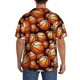 thumbnail image 3 of Balery Vintage Basketball Camisa Casual de Manga Corta con Botones para Hombre, Texturizada, Estilo Cubano, para Playa, Verano-X-Large, 3 of 5