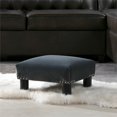thumbnail image 4 of Jules Square Accent Footstool Ottoman Steel Gray, 4 of 14