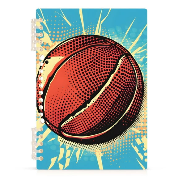 A Basketball Spiral Journal Notebook College Ruled Notebook 8.3" x 5.7" A5 Lined Thick Paper Page