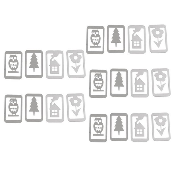 Marcapáginas de papel de dibujos animados bonitos de 20 piezas para papelería de oficina y cuaderno Sharpla Clips de papel de oficina
